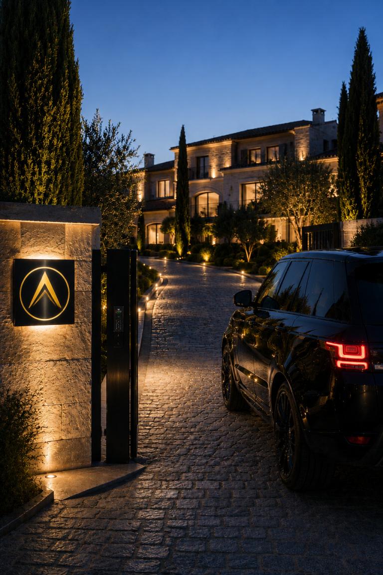 AUREA Protection sécurise les villas d'exception, domaines privés et résidences de prestige grâce à des dispositifs discrets, élégants et parfaitement intégrés à leur environnement.